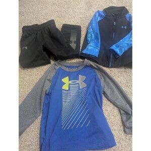 Under Armour Boy's 3T LOT 3 Piece Blue Black Shirt Pants Jacket